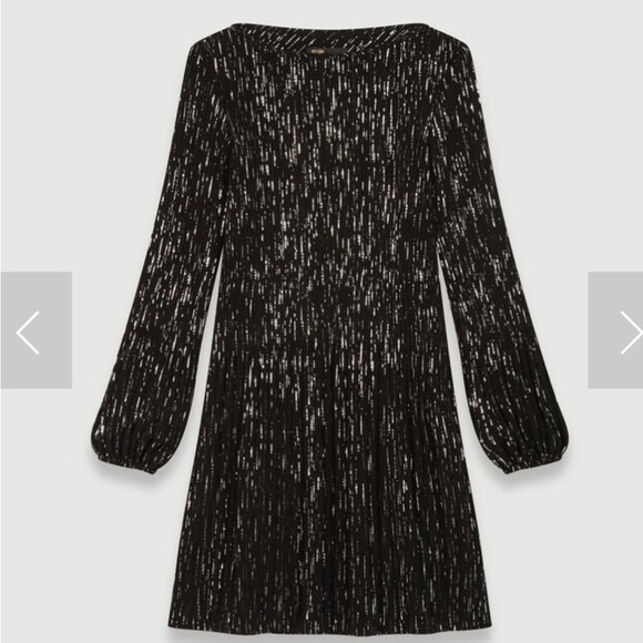 Maje Rocketa Plisse-Crepe Mini Dress - Picture 9 of 12